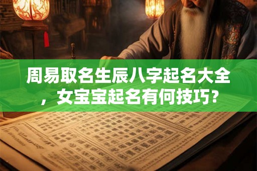 周易取名生辰八字起名大全，女宝宝起名有何技巧？