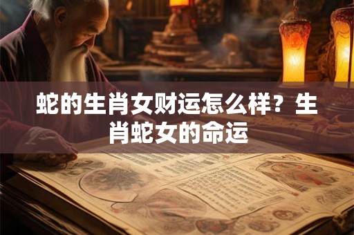 蛇的生肖女财运怎么样?生肖蛇女的命运 蛇的生肖女财运怎么样?生肖蛇女的命运