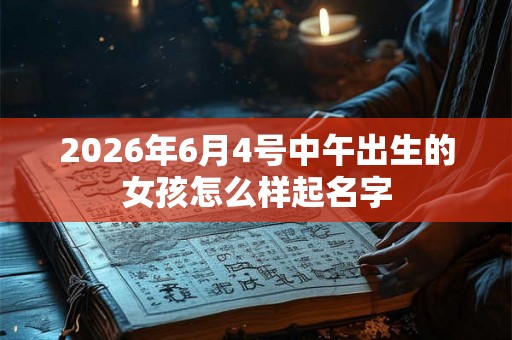 2026年6月4号中午出生的女孩怎么样起名字