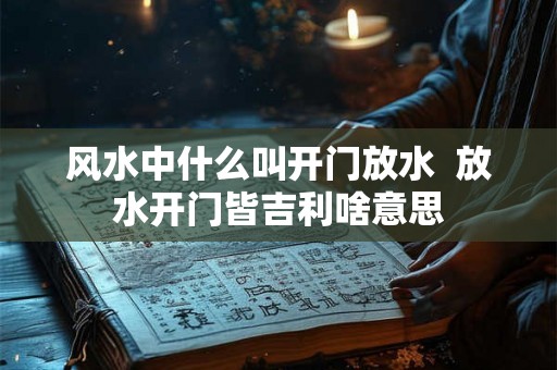 风水中什么叫开门放水 放水开门皆吉利啥意思 风水中什么叫开门放水 放水开门皆吉利啥意思