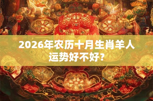 2026年农历十月生肖羊人运势好不好？