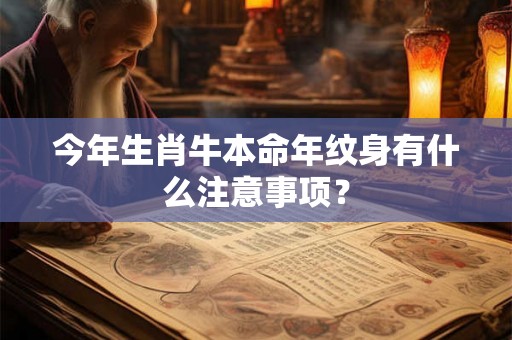 今年生肖牛本命年纹身有什么注意事项？