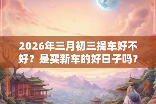 2026年三月初三提车好不好？是买新车的好日子吗？
