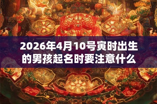 2026年4月10号寅时出生的男孩起名时要注意什么
