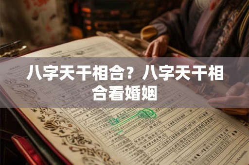 八字天干相合？八字天干相合看婚姻