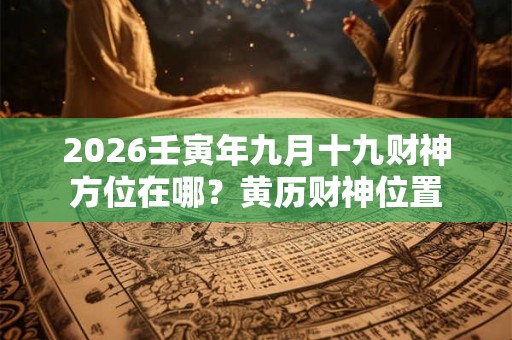 2026壬寅年九月十九财神方位在哪？黄历财神位置
