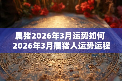 属猪2026年3月运势如何 2026年3月属猪人运势运程详解