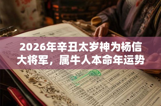 2026年辛丑太岁神为杨信大将军,属牛人本命年运势运程 2026年辛丑太岁神为杨信大将军,属牛人本命年运势运程