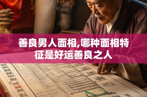 善良男人面相,哪种面相特征是好运善良之人