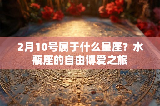 2月10号属于什么星座?水瓶座的自由博爱之旅 2月10号属于什么星座?水瓶座的自由博爱之旅