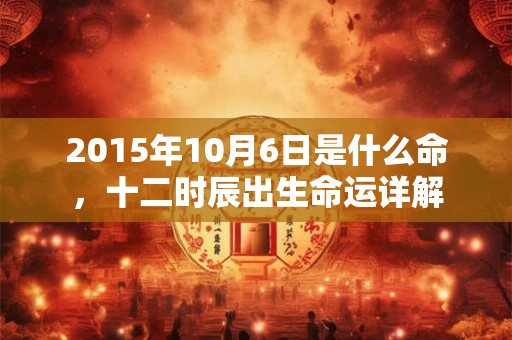 2015年10月6日是什么命,十二时辰出生命运详解 2015年10月6日是什么命,十二时辰出生命运详解
