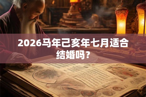2026马年己亥年七月适合结婚吗？