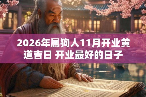 2026年属狗人11月开业黄道吉日 开业最好的日子
