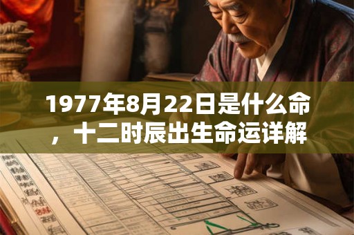 1977年8月22日是什么命，十二时辰出生命运详解