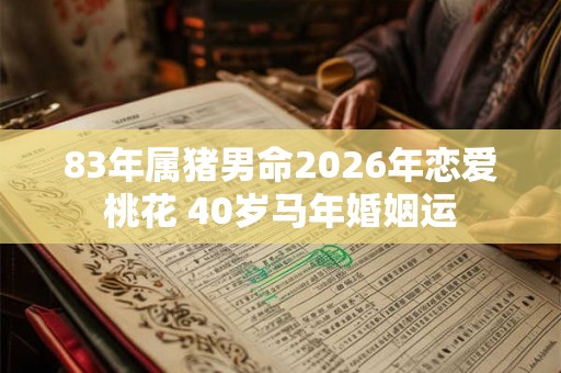 83年属猪男命2026年恋爱桃花 40岁马年婚姻运
