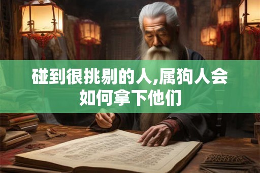 碰到很挑剔的人,属狗人会如何拿下他们
