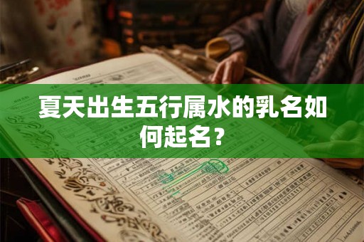 夏天出生五行属水的乳名如何起名？