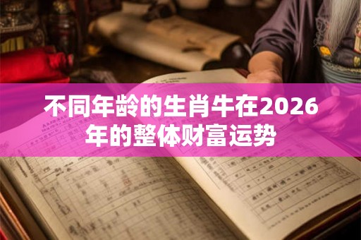 不同年龄的生肖牛在2026年的整体财富运势 不同年龄的生肖牛在2026年的整体财富运势