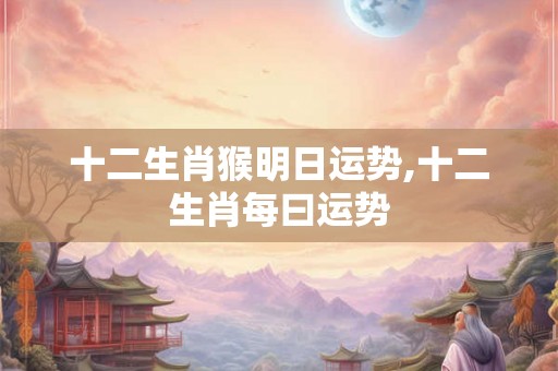 十二生肖猴明日运势,十二生肖每曰运势