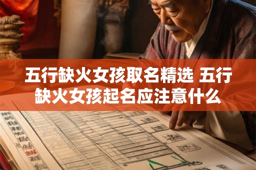 五行缺火女孩取名精选 五行缺火女孩起名应注意什么