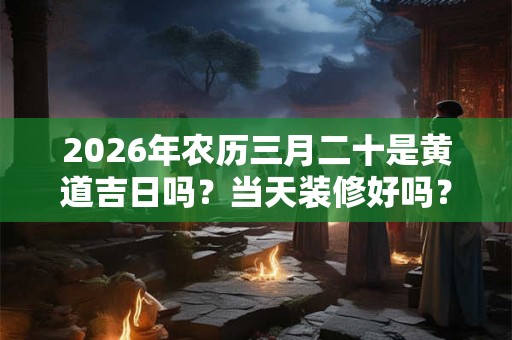 2026年农历三月二十是黄道吉日吗？当天装修好吗？