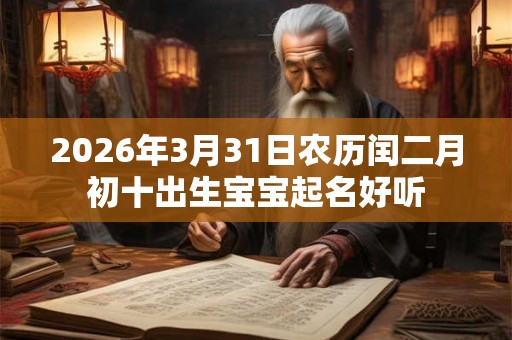 2026年3月31日农历闰二月初十出生宝宝起名好听