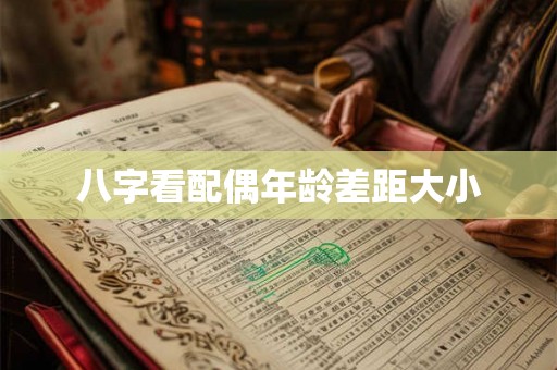 八字看配偶年龄差距大小