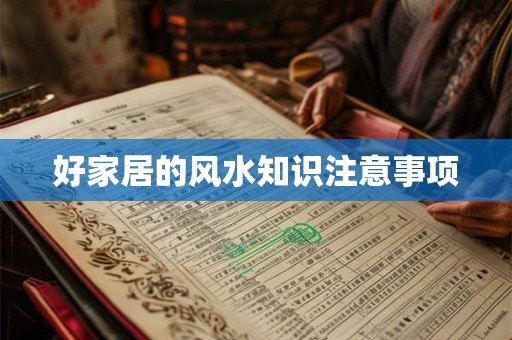 好家居的风水知识注意事项
