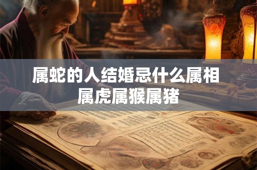 属蛇的人结婚忌什么属相 属虎属猴属猪