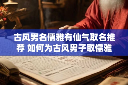 古风男名儒雅有仙气取名推荐 如何为古风男子取儒雅有仙气的名字