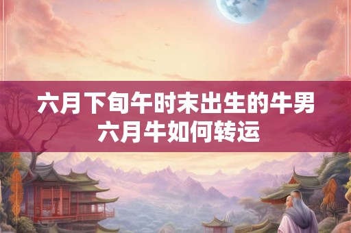 六月下旬午时末出生的牛男 六月牛如何转运
