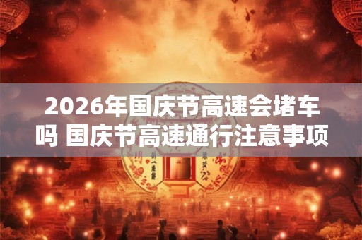 2026年国庆节高速会堵车吗 国庆节高速通行注意事项