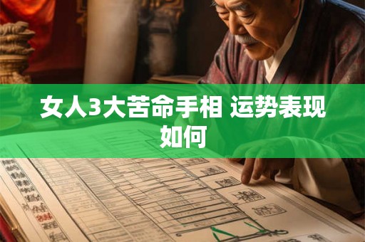 女人3大苦命手相 运势表现如何 女人3大苦命手相 运势表现如何