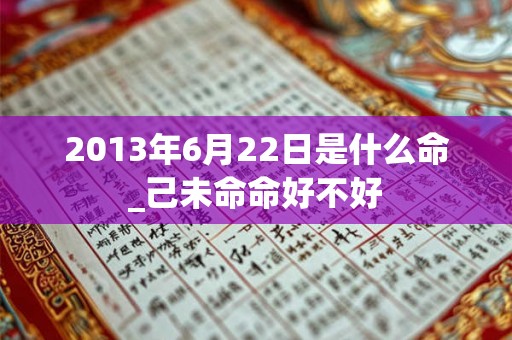 2013年6月22日是什么命_己未命命好不好