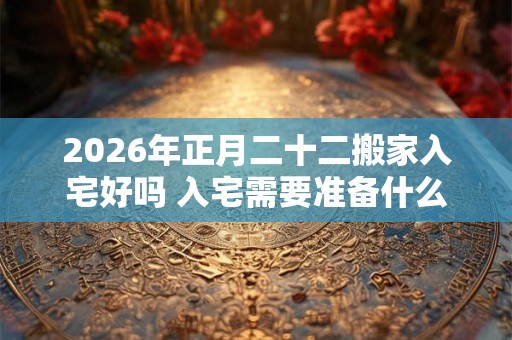 2026年正月二十二搬家入宅好吗 入宅需要准备什么东西 2026年正月二十二搬家入宅好吗 入宅需要准备什么东西