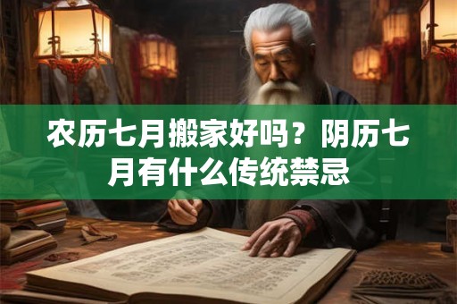 农历七月搬家好吗？阴历七月有什么传统禁忌