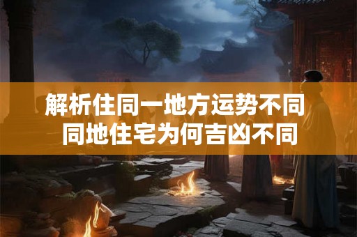 解析住同一地方运势不同 同地住宅为何吉凶不同