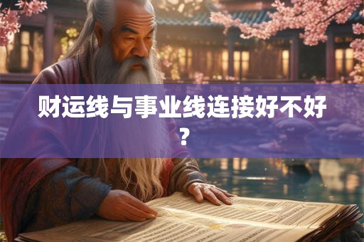 财运线与事业线连接好不好？