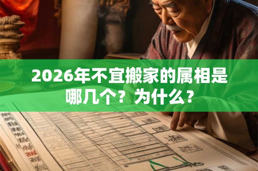 2026年不宜搬家的属相是哪几个？为什么？