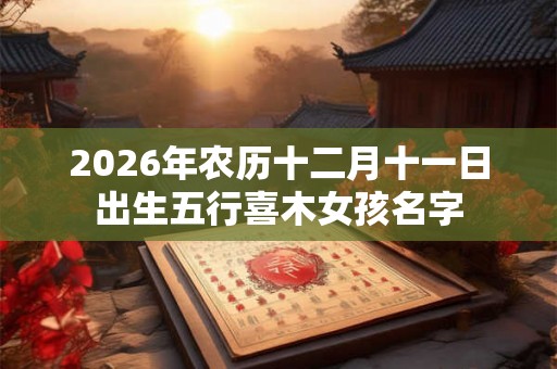 2026年农历十二月十一日出生五行喜木女孩名字