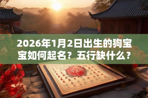 2026年1月2日出生的狗宝宝如何起名？五行缺什么？