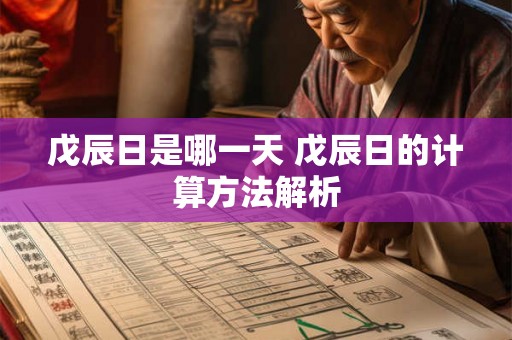 戊辰日是哪一天 戊辰日的计算方法解析 戊辰日是哪一天 戊辰日的计算方法解析
