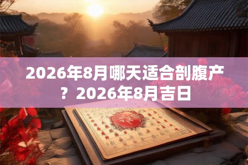 2026年8月哪天适合剖腹产？2026年8月吉日