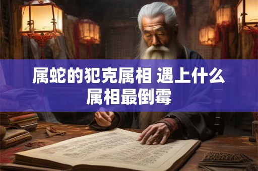 属蛇的犯克属相 遇上什么属相最倒霉