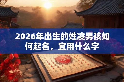 2026年出生的姓凌男孩如何起名，宜用什么字