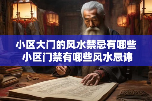 小区大门的风水禁忌有哪些 小区门禁有哪些风水忌讳