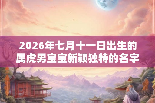 2026年七月十一日出生的属虎男宝宝新颖独特的名字大全集