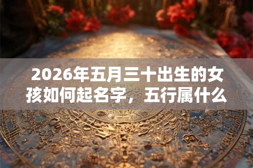 2026年五月三十出生的女孩如何起名字，五行属什么