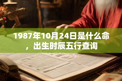 1987年10月24日是什么命，出生时辰五行查询