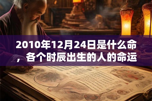 2010年12月24日是什么命，各个时辰出生的人的命运